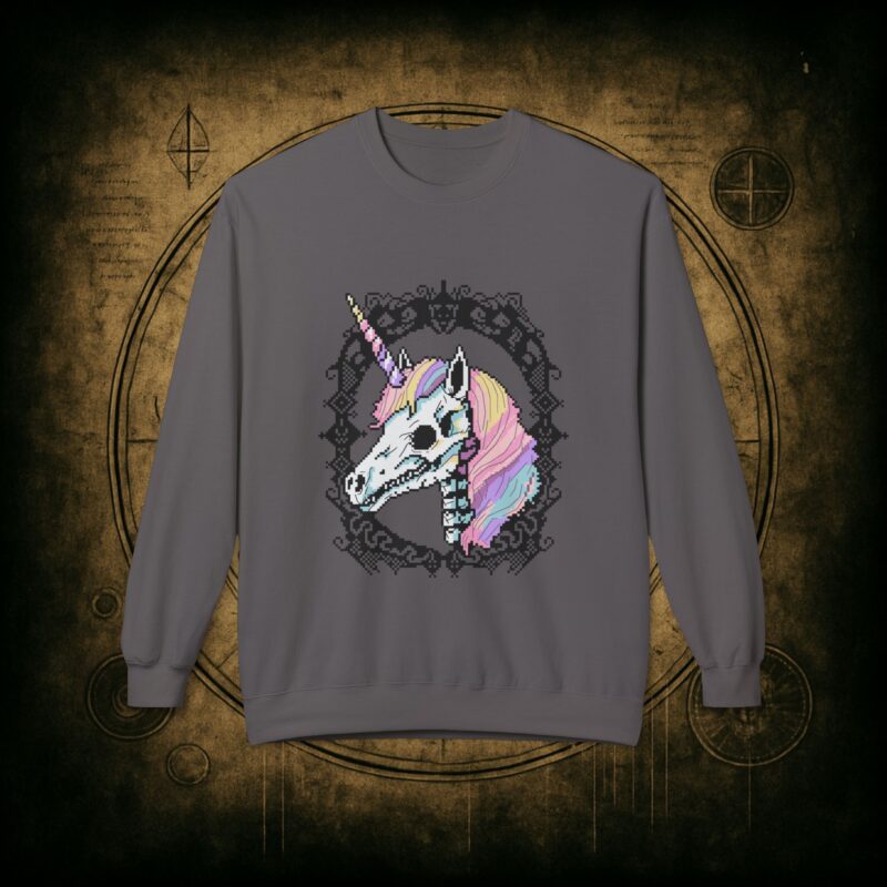 Pastel Goth Skeleton Unicorn Unisex Sweatshirt