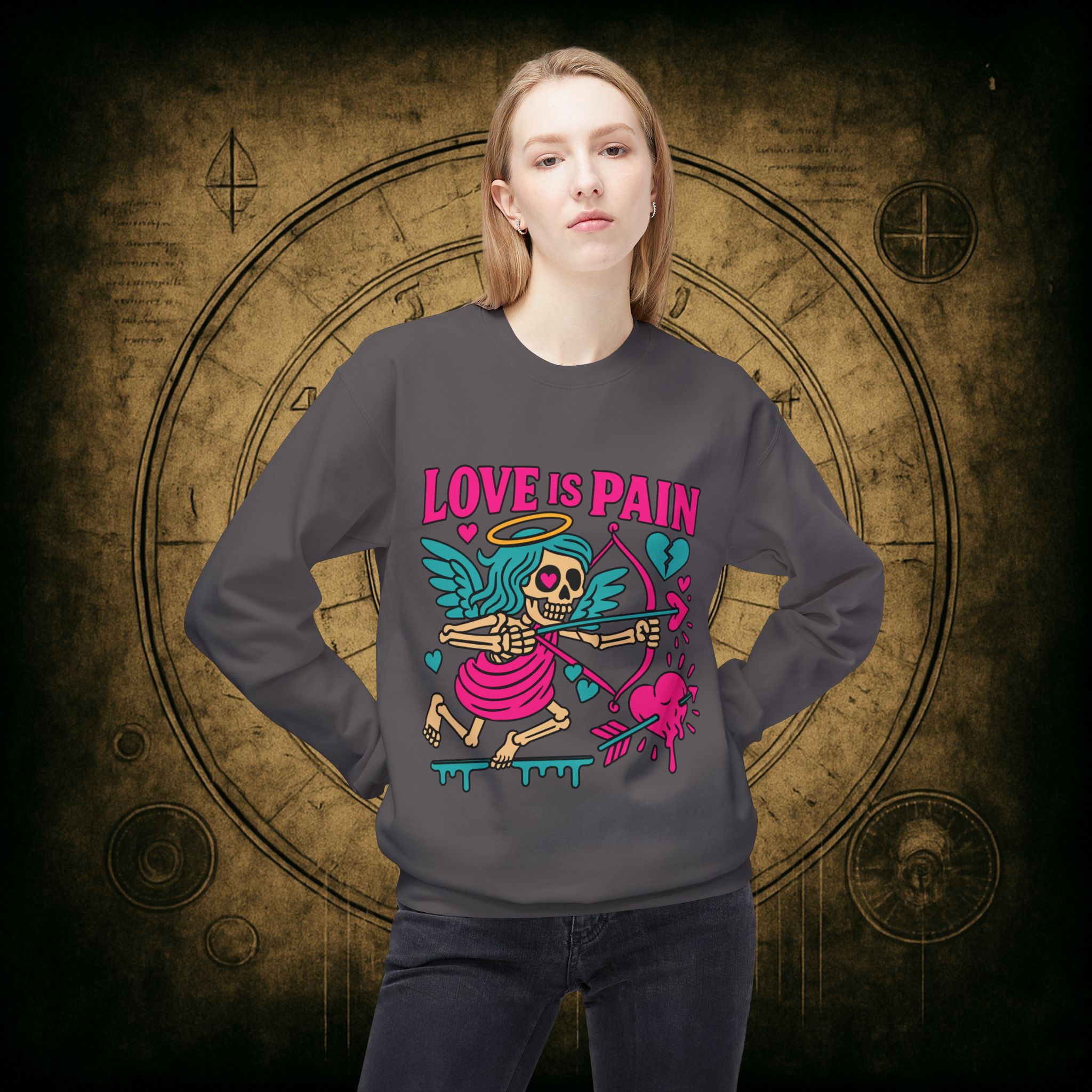 Cupid: Love Is Pain – Unisex Sweatshirt - Image 29
