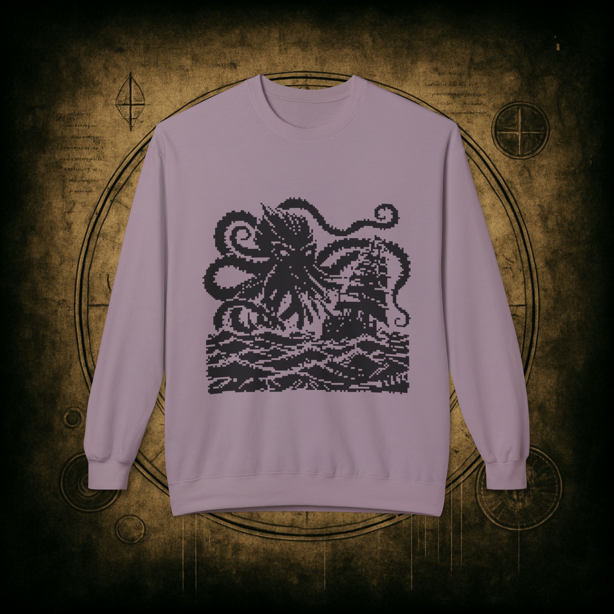 Woodcut Kraken Unisex Sweatshirt - Image 37