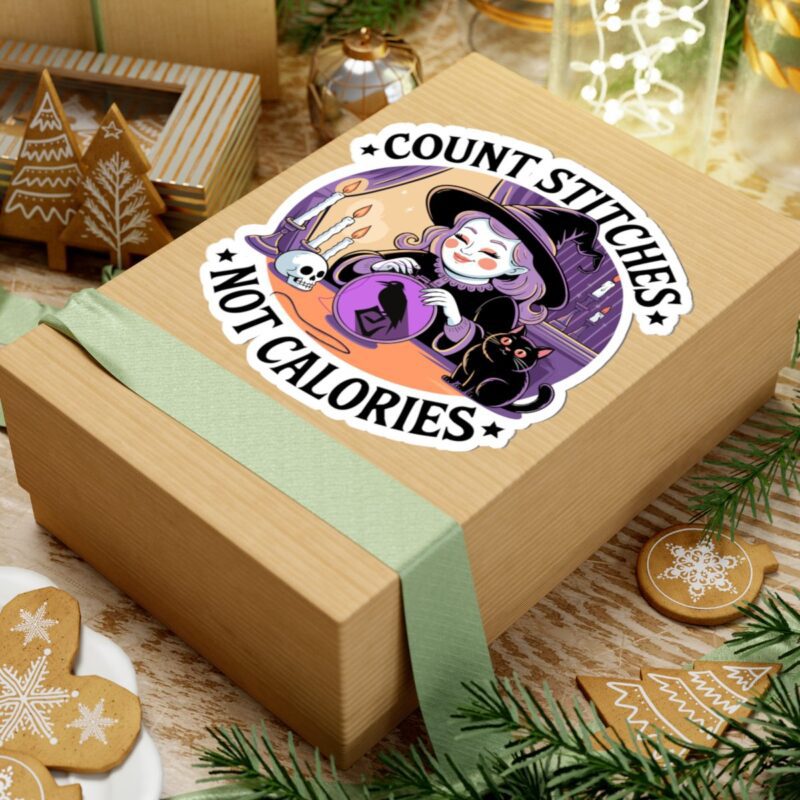 Count Stitches Not Calories Kiss-Cut Sticker - Image 24