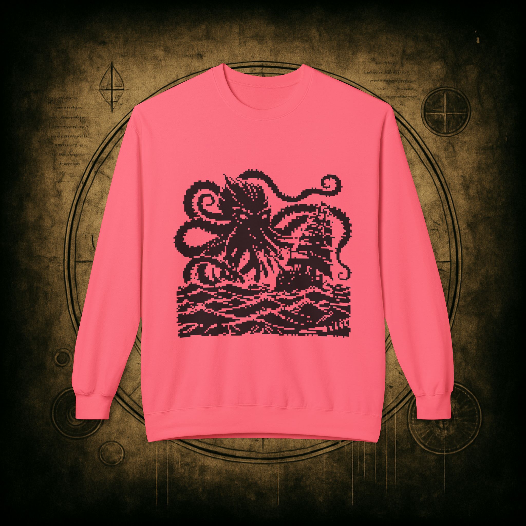 Woodcut Kraken Unisex Sweatshirt - Image 40
