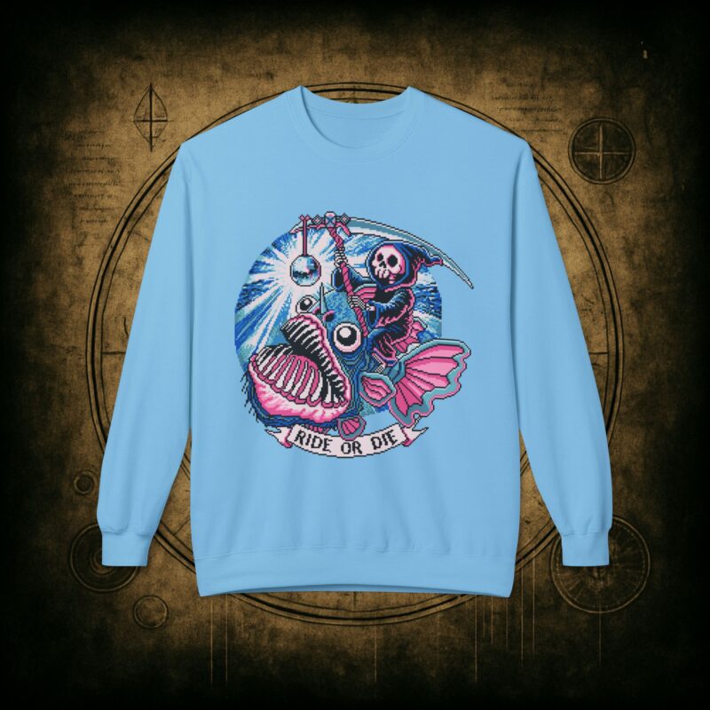 Ride or Die Angler Fish Unisex Sweatshirt