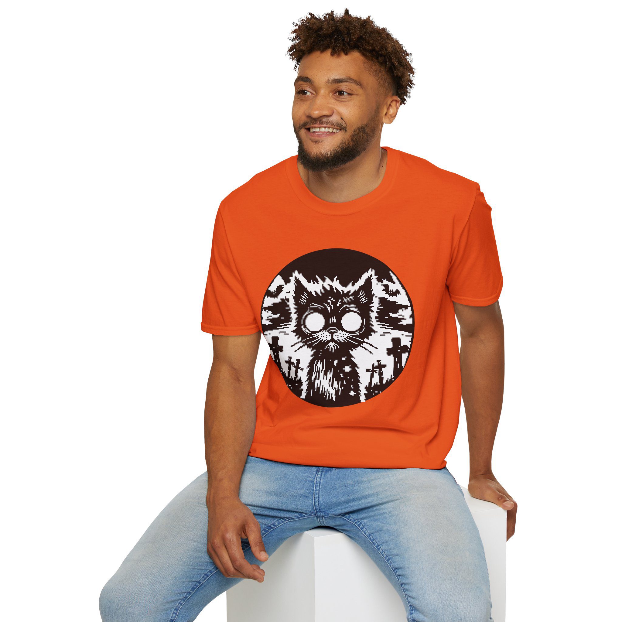 Zombie Cat Unisex T-Shirt - Image 32