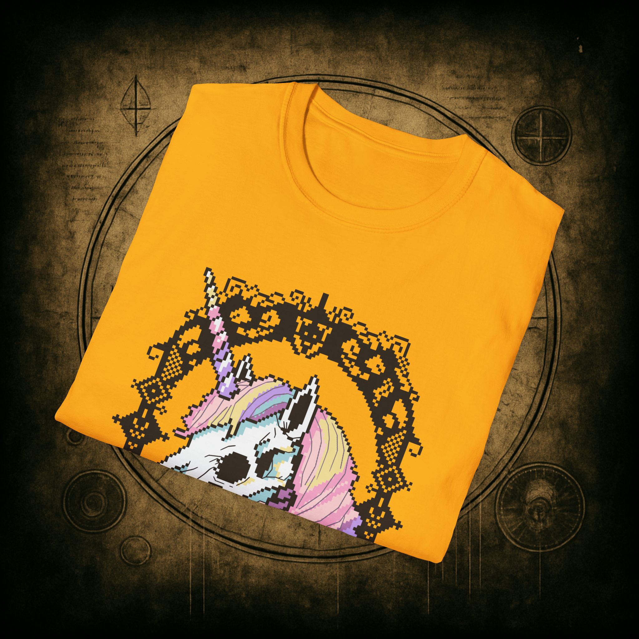 Pastel Goth Skeleton Unicorn Unisex T-shirt - Image 28