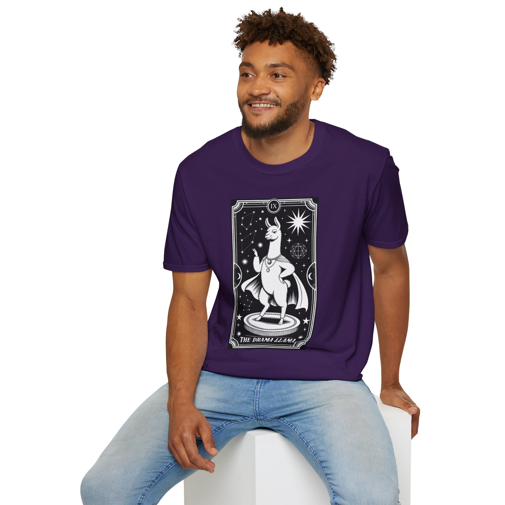 The Drama Llama Tarot Unisex T-Shirt - Image 62