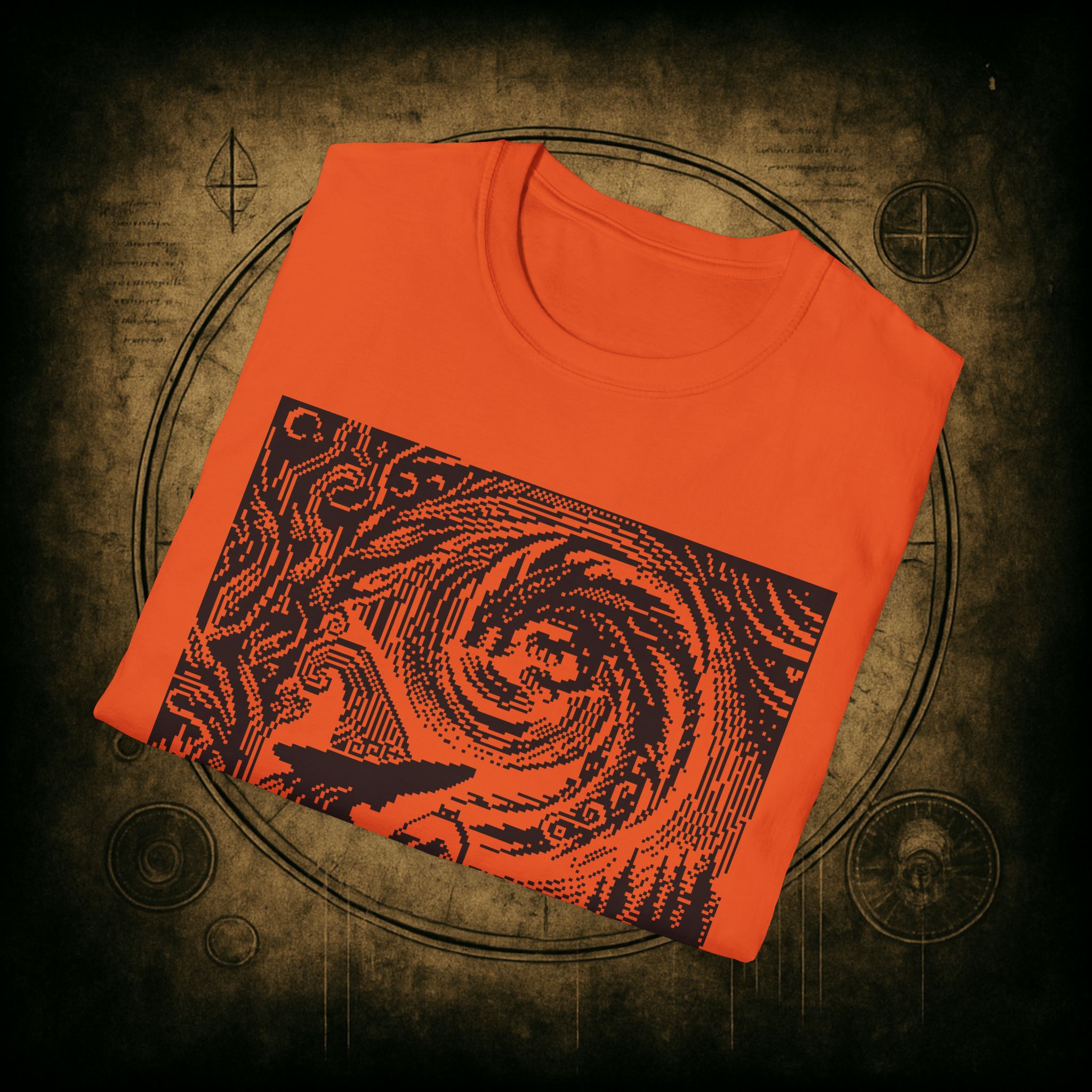 Woodcut Stitch Witch Unisex T-Shirt - Image 29