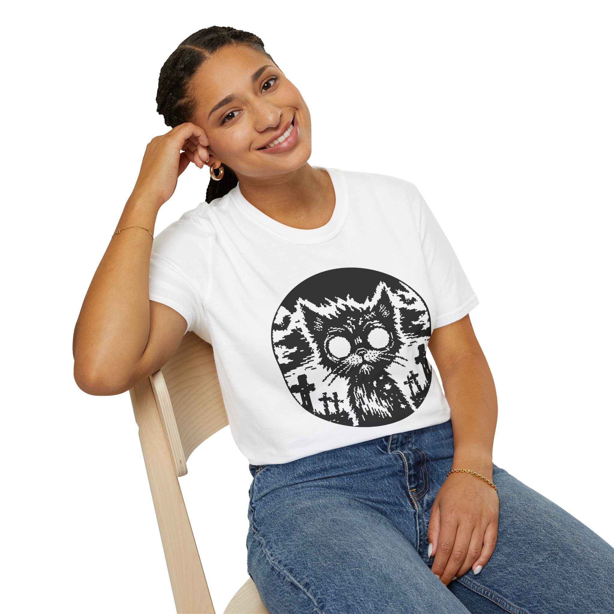 Zombie Cat Unisex T-Shirt - Image 15