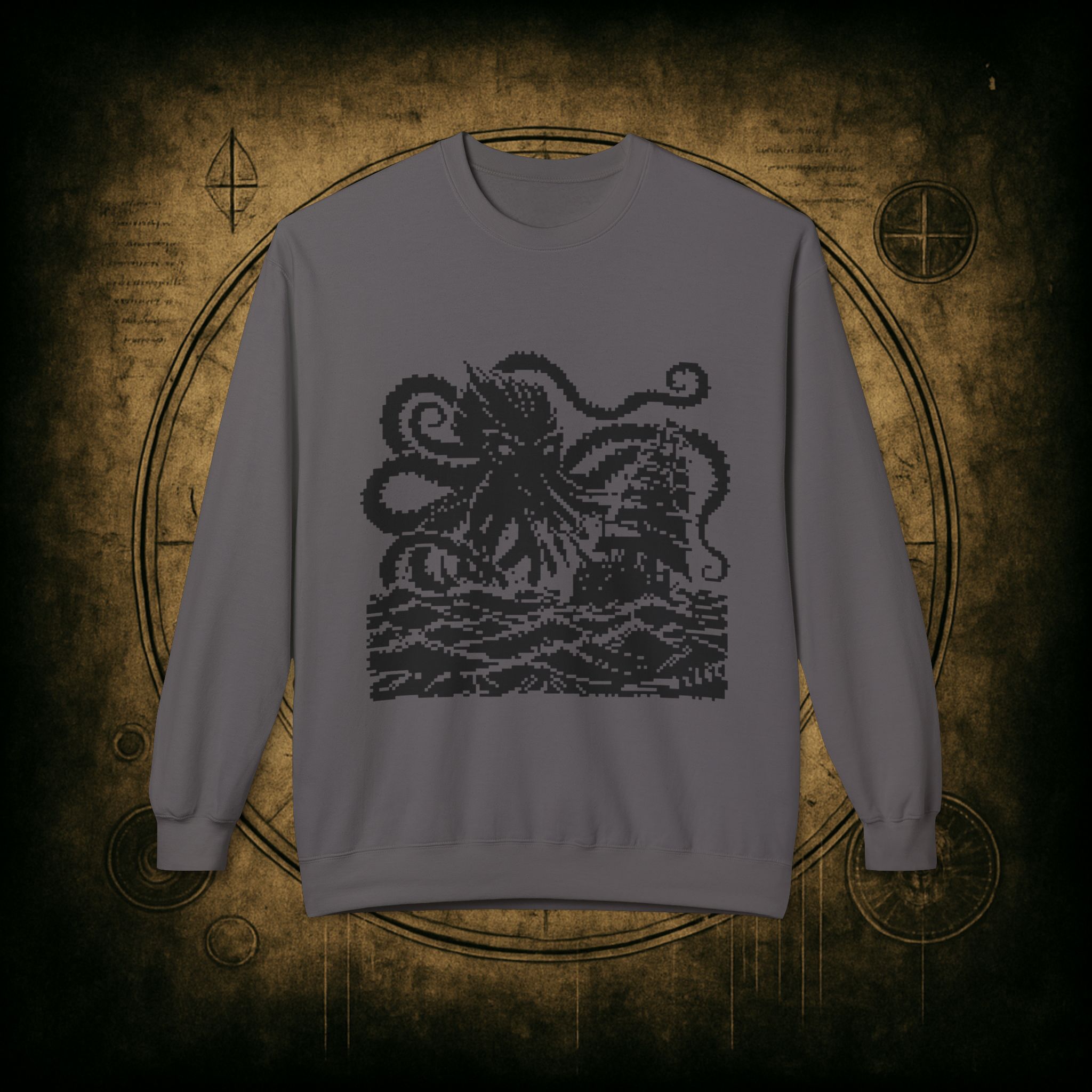 Woodcut Kraken Unisex Sweatshirt - Image 28
