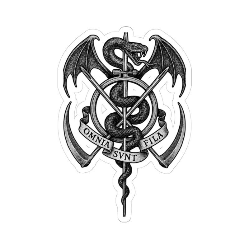 Omnia Sunt Fila Kiss-Cut Sticker