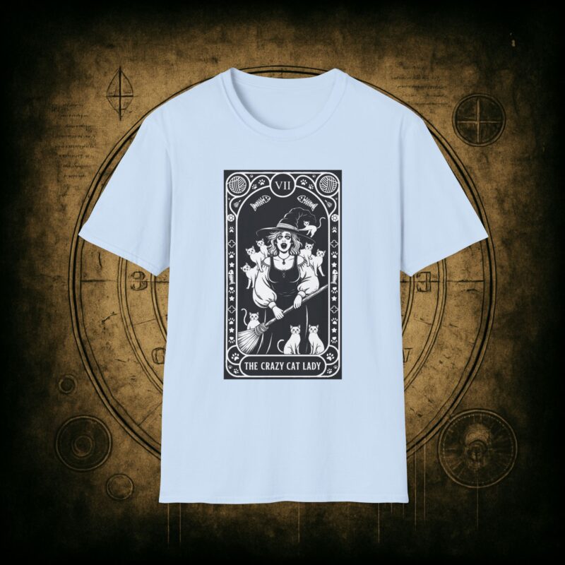 The Crazy Cat Lady Tarot Unisex T-Shirt - Image 48