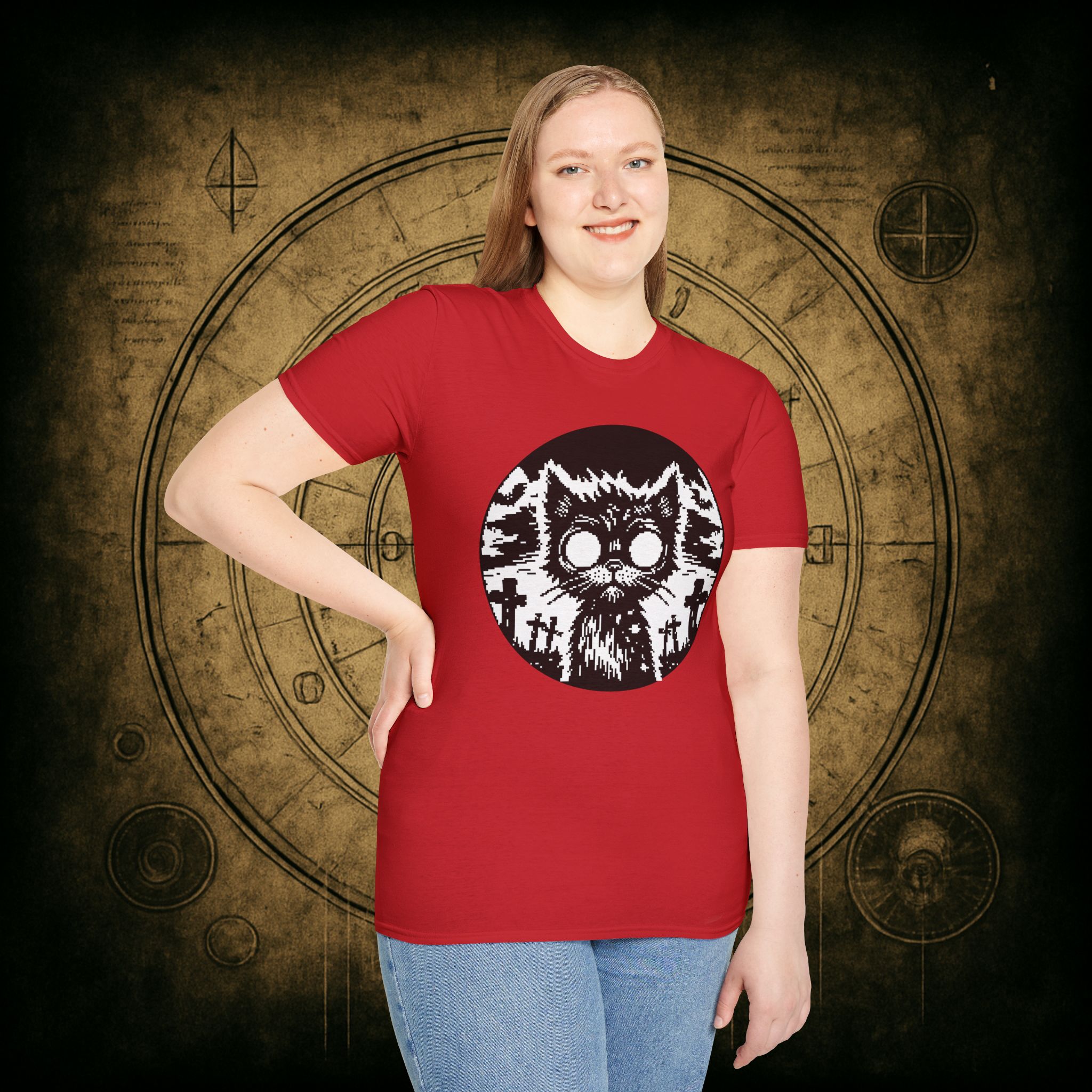 Zombie Cat Unisex T-Shirt - Image 70