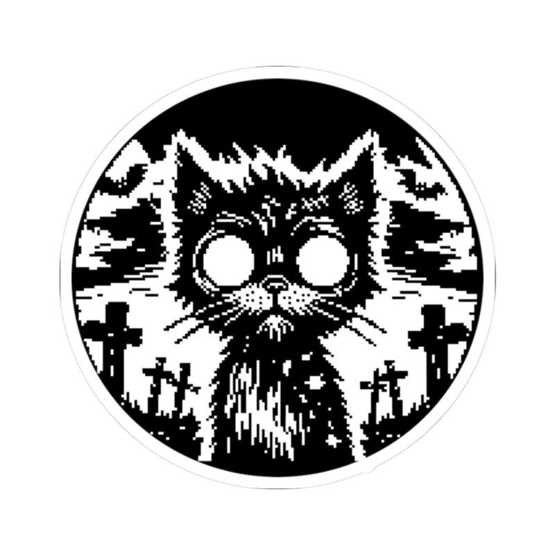 Zombie Cat Kiss-Cut Sticker - Image 13