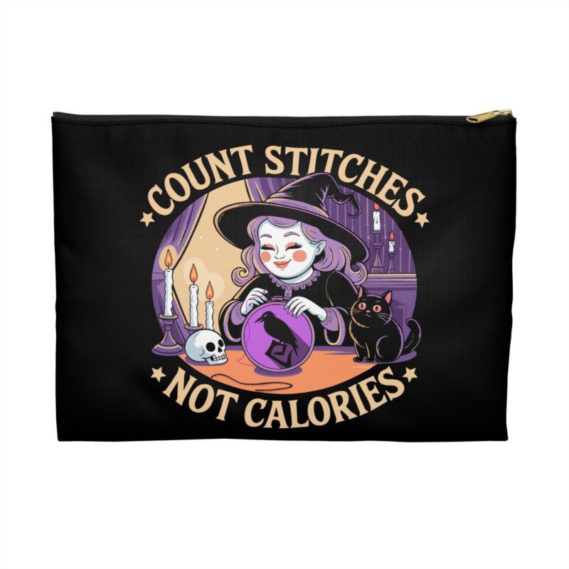 Count Stitches Not Calories Project Bag