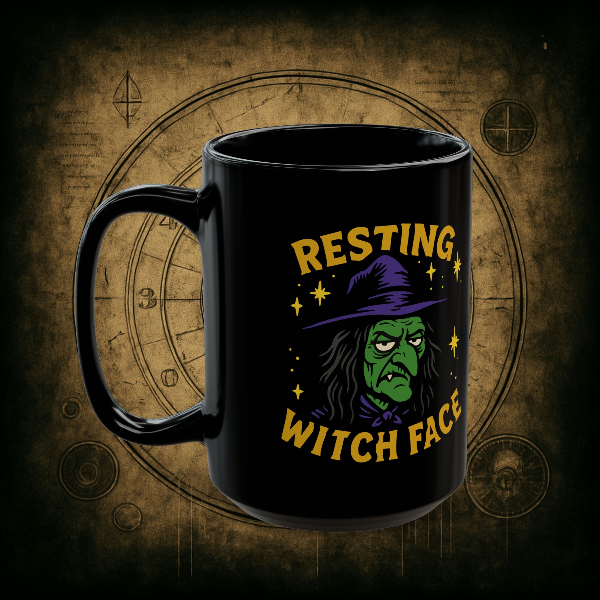 Resting Witch Face Ceramic Mug - Image 8