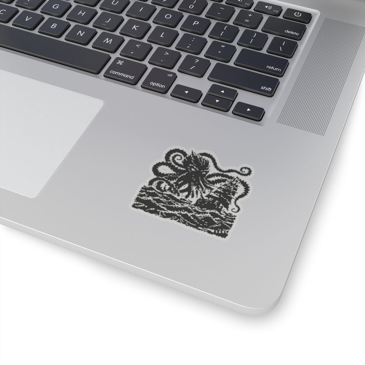 Woodcut Kraken Kiss-Cut Sticker - Image 5