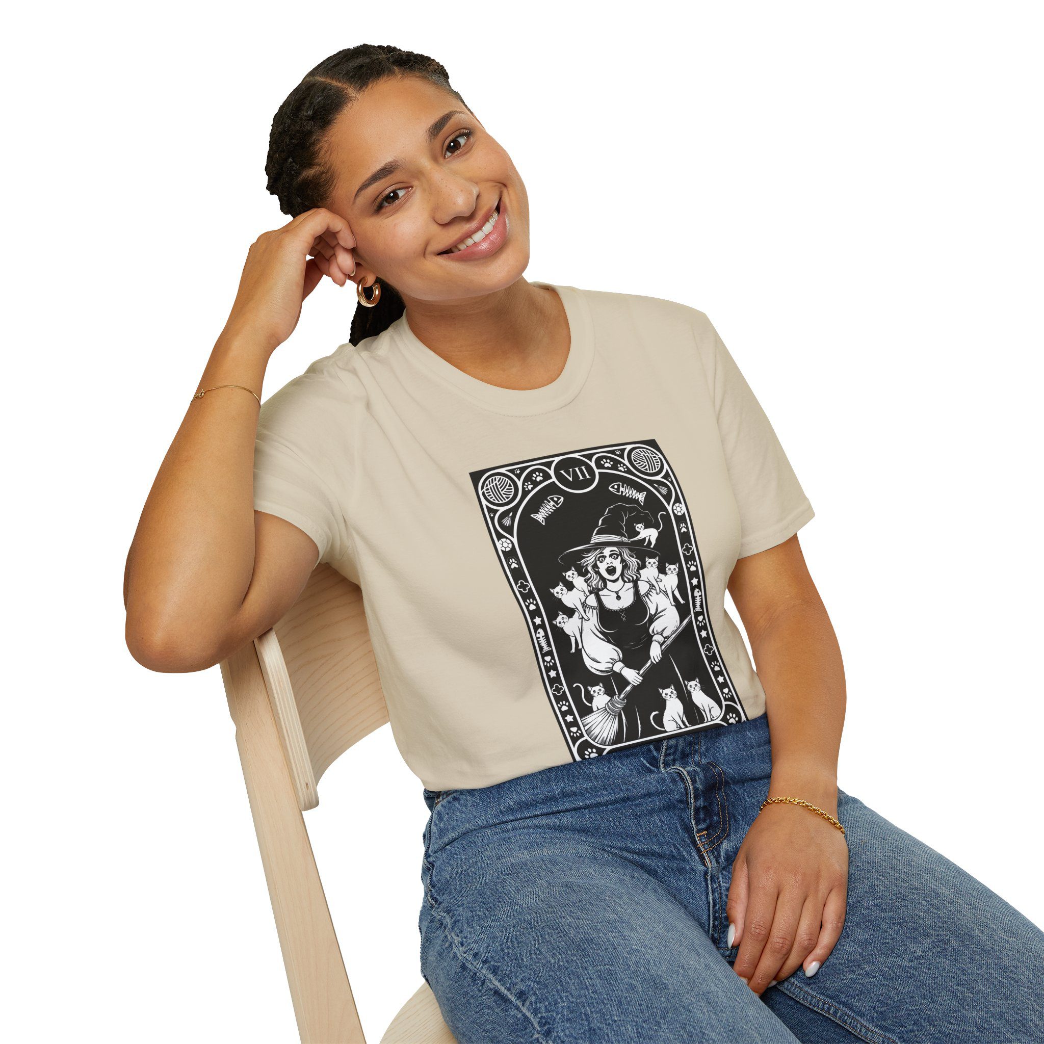The Crazy Cat Lady Tarot Unisex T-Shirt - Image 20