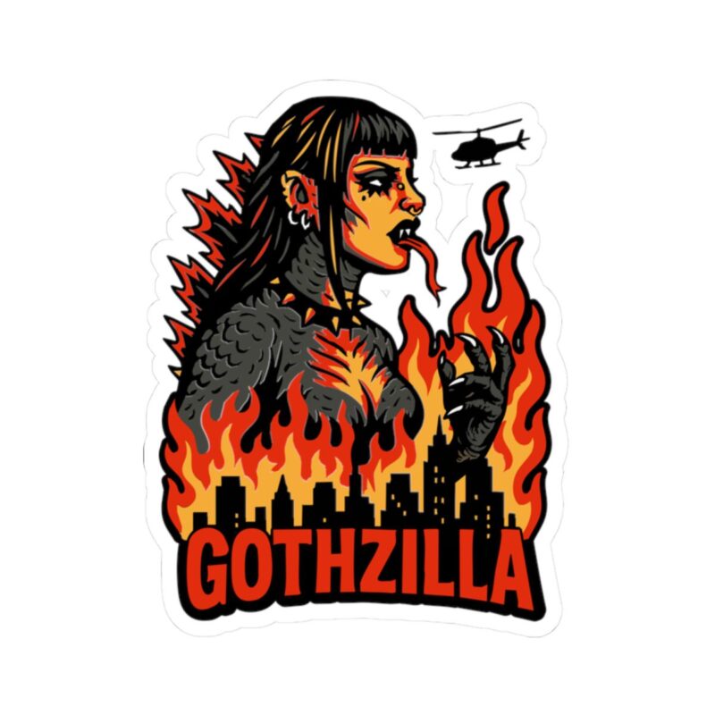 Gothzilla Kiss-Cut Sticker
