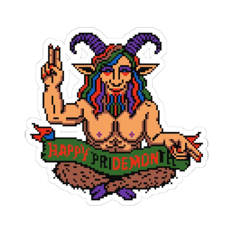 Happy priDEMONth Kiss-Cut Sticker