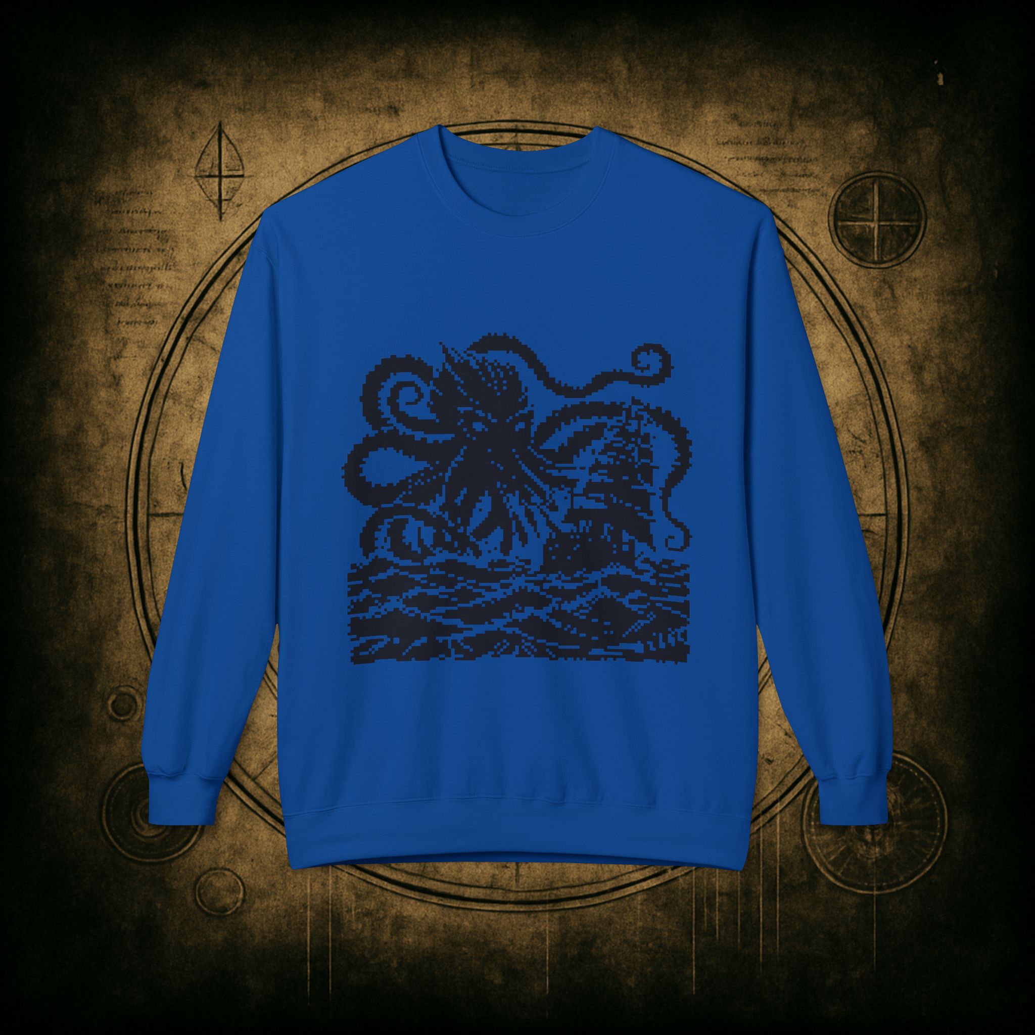Woodcut Kraken Unisex Sweatshirt - Image 31