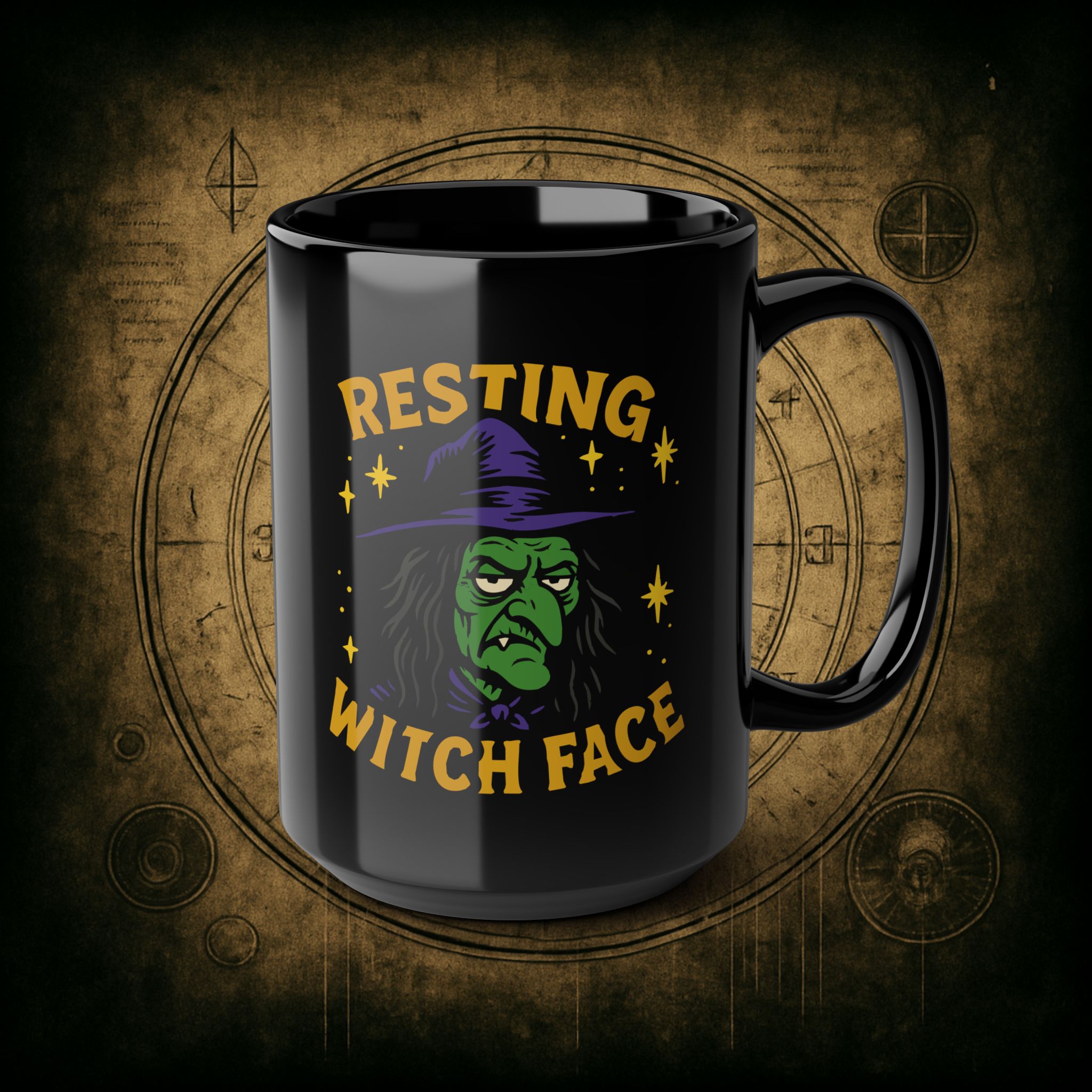 Resting Witch Face Ceramic Mug - Image 10