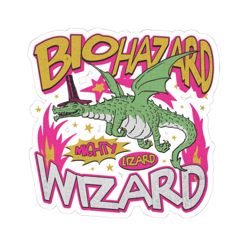 Biohazard Wizard Kiss-Cut Sticker