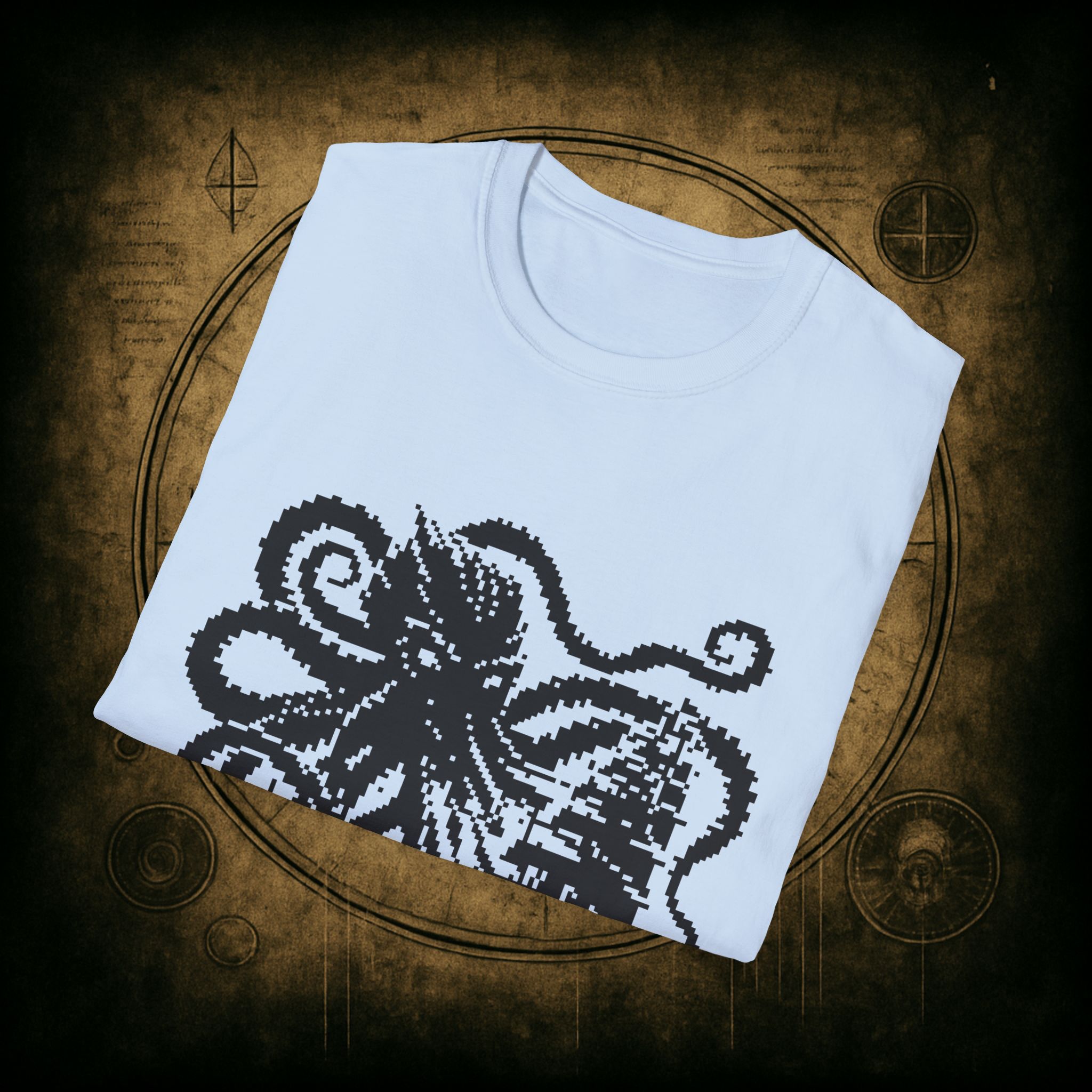 Woodcut Kraken Unisex T-shirt - Image 49