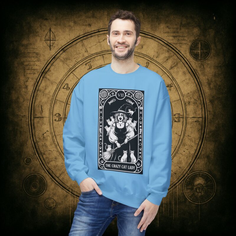 The Crazy Cat Lady Tarot Unisex Sweatshirt - Image 24