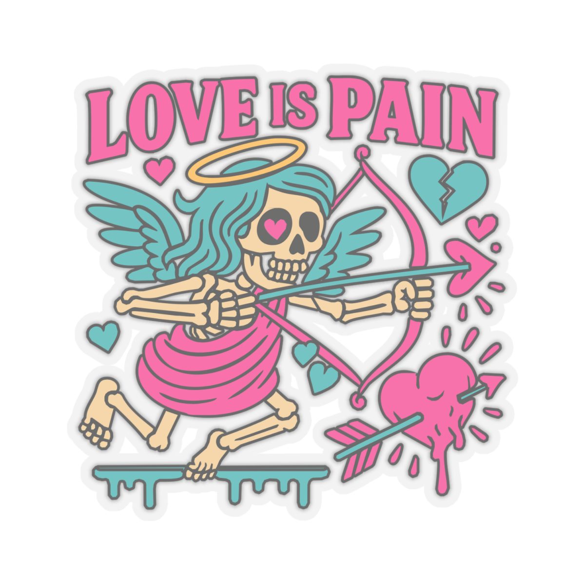 Cupid Love is Pain Kiss-Cut Sticker - Image 16