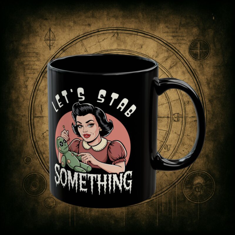 Let’s Stab Something Ceramic Mug - Image 2
