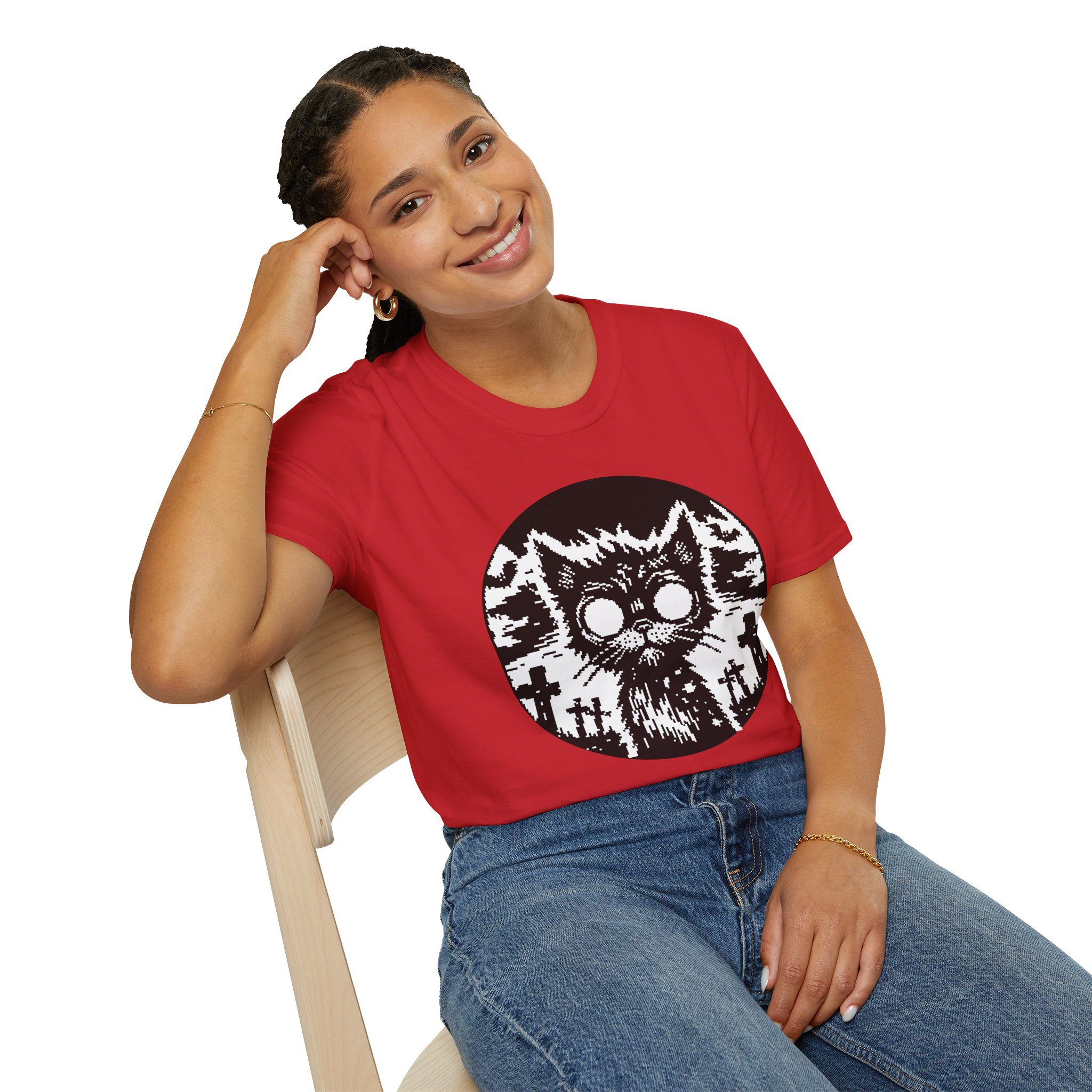 Zombie Cat Unisex T-Shirt - Image 71