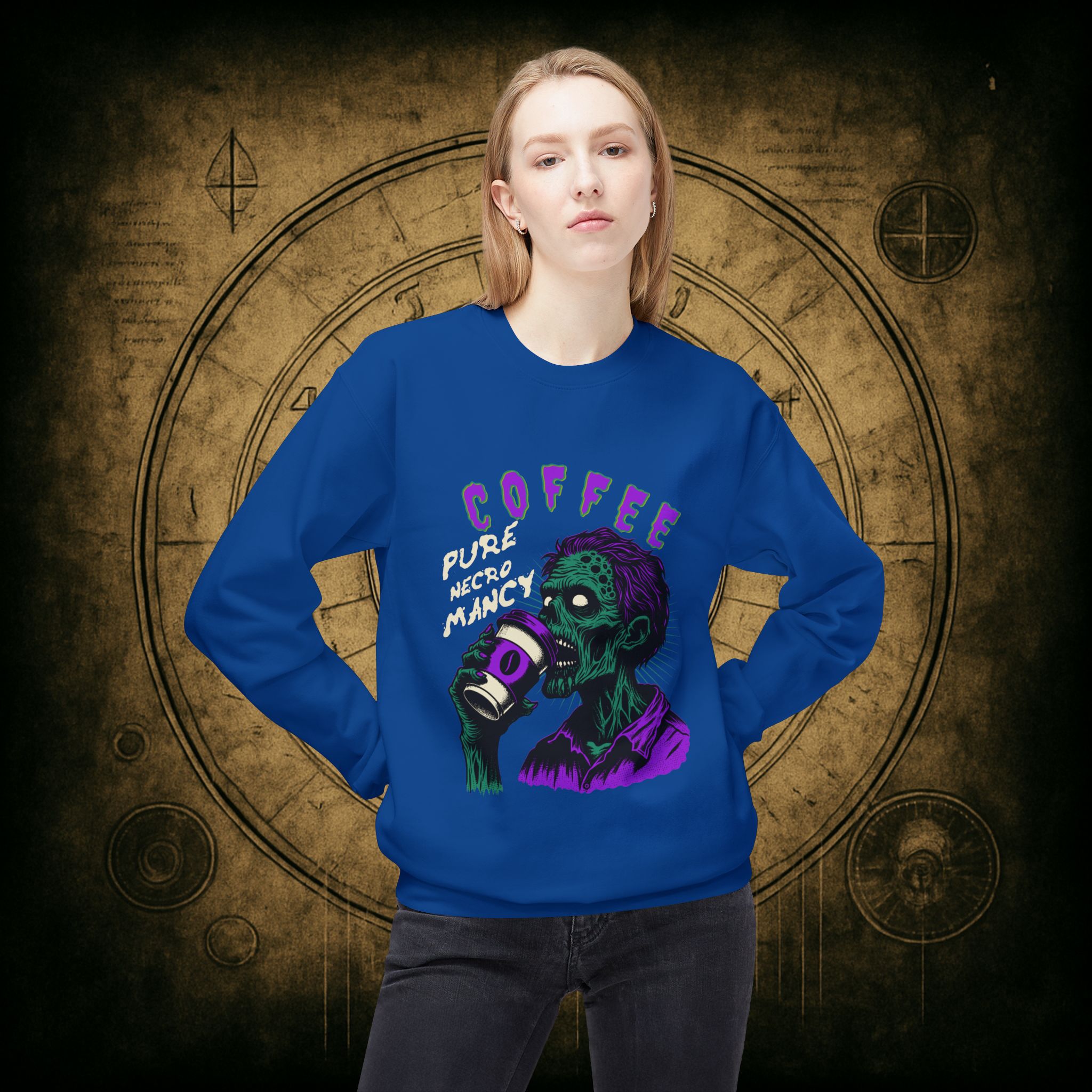 Zombie Coffee Necromancy Sweatshirt - Image 35