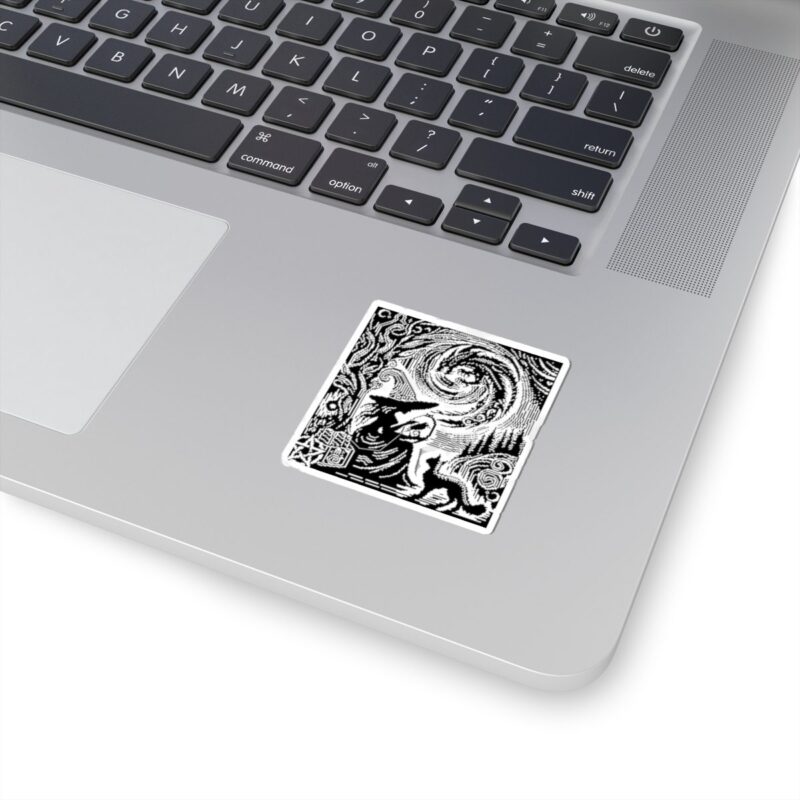Woodcut Stitch Witch Kiss-Cut Sticker - Image 8