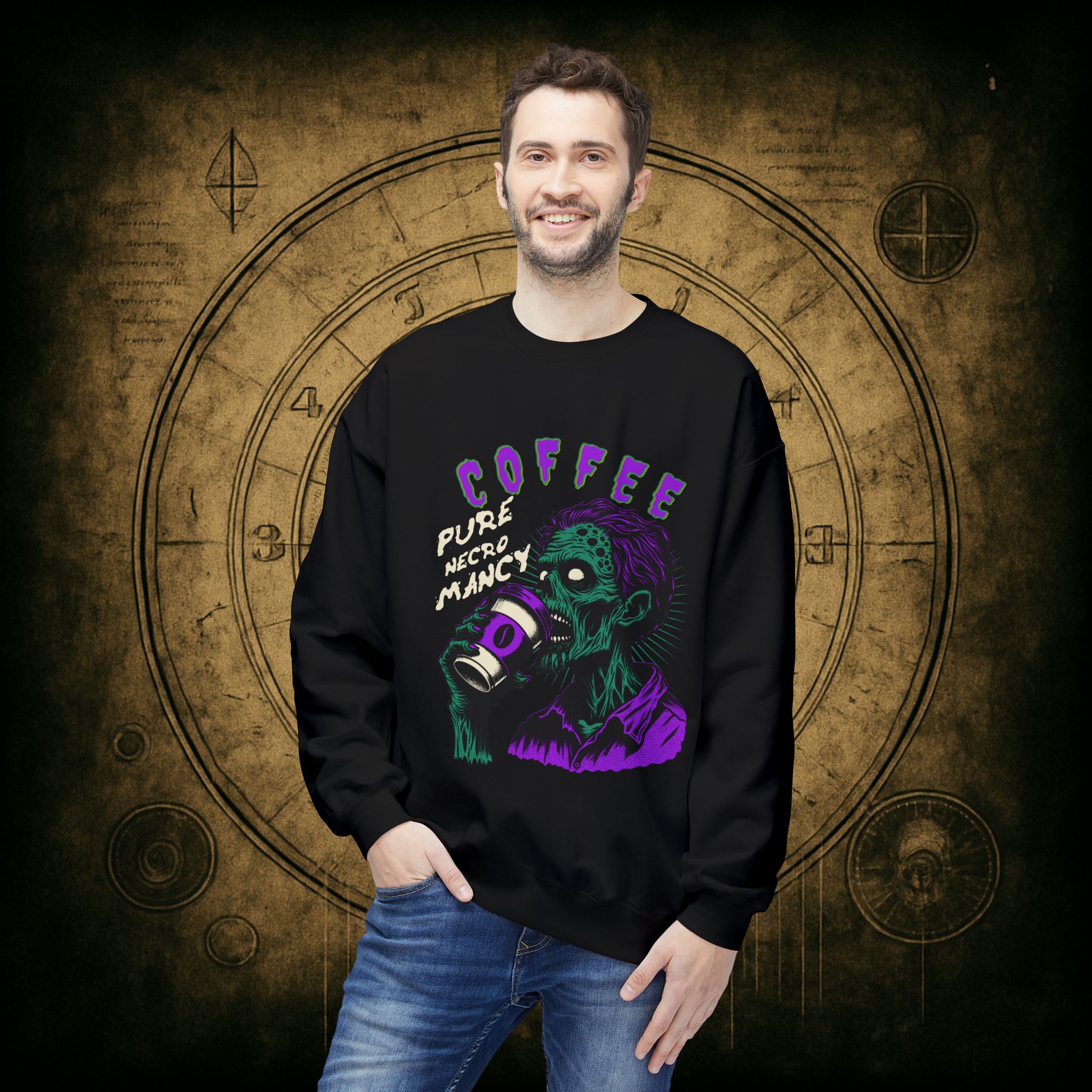 Zombie Coffee Necromancy Sweatshirt - Image 15