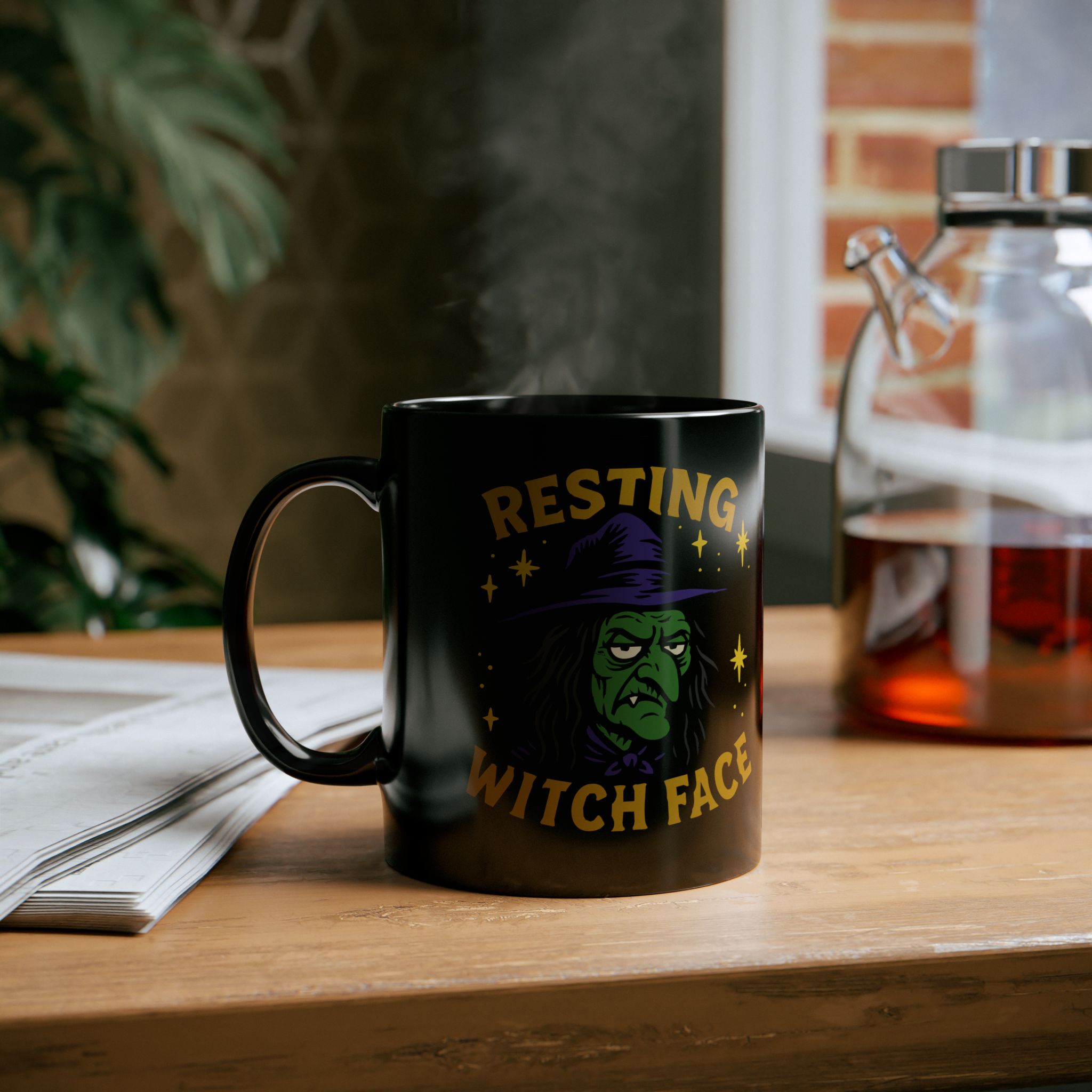 Resting Witch Face Ceramic Mug - Image 6