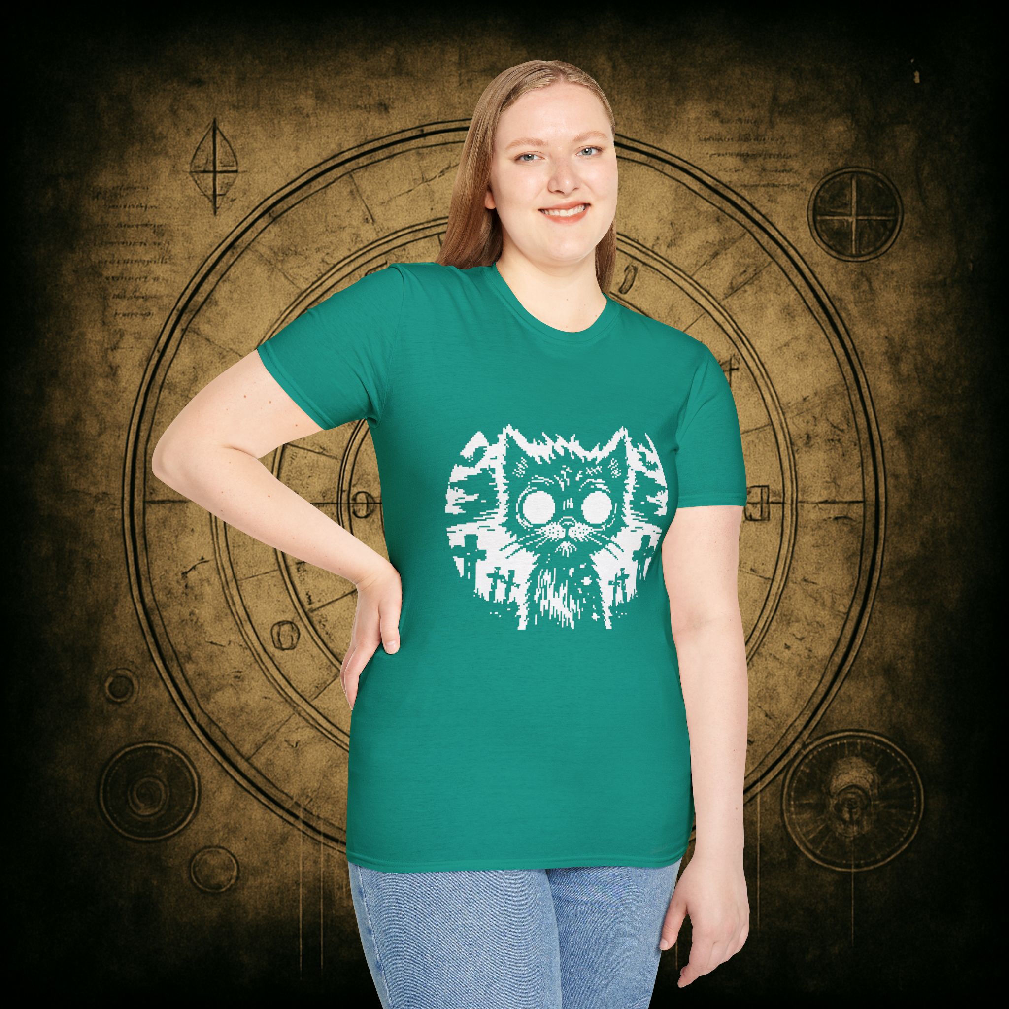 Zombie Cat Unisex T-Shirt - Image 45