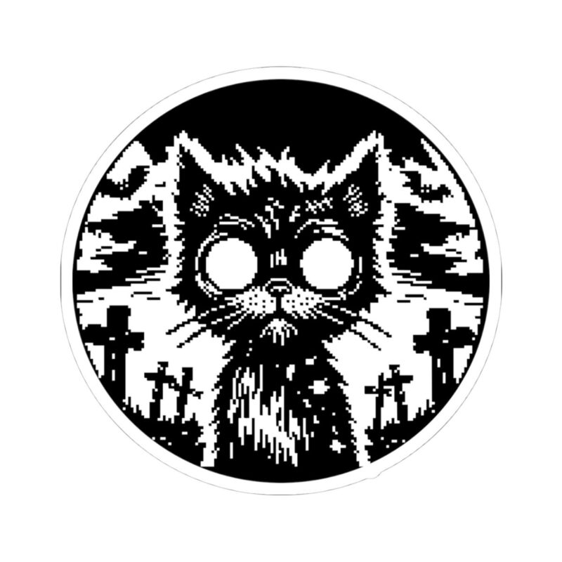 Zombie Cat Kiss-Cut Sticker