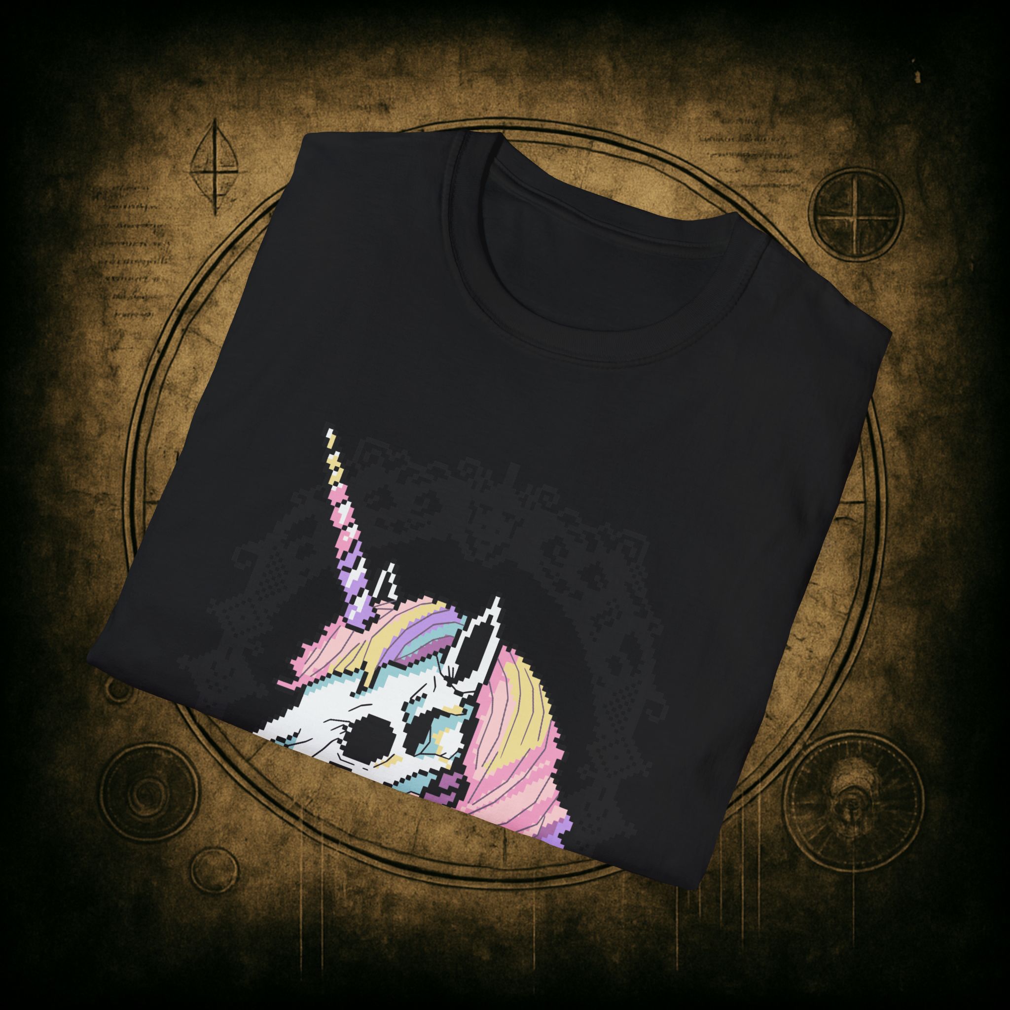 Pastel Goth Skeleton Unicorn Unisex T-shirt - Image 9