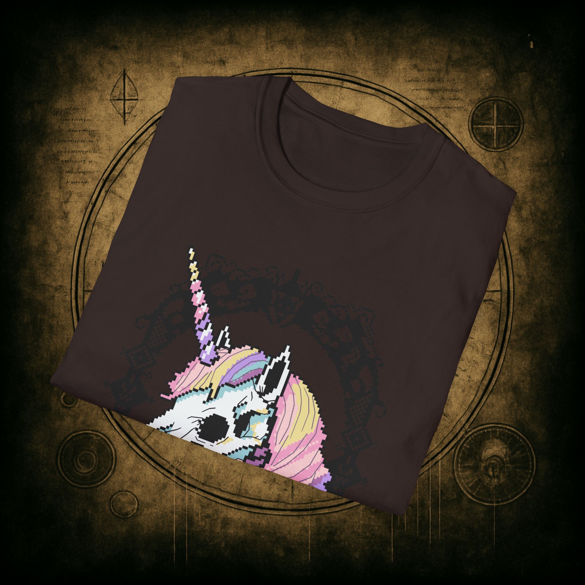Pastel Goth Skeleton Unicorn Unisex T-shirt - Image 39