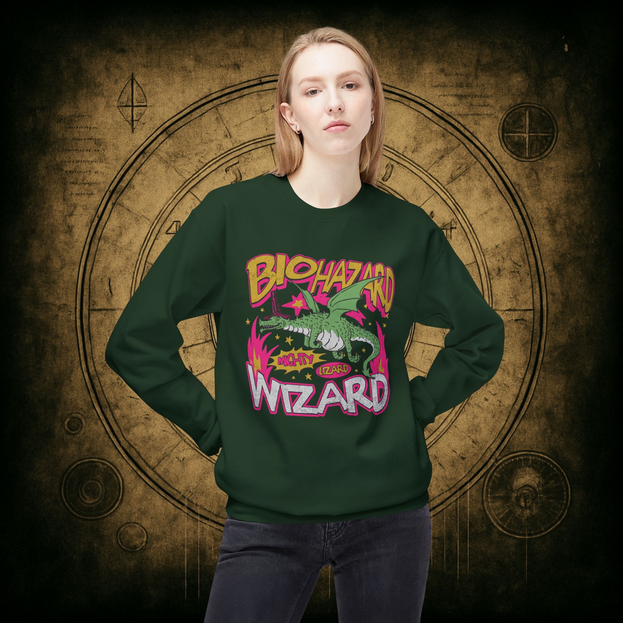 Biohazard Wizard Unisex Sweatshirt - Image 17