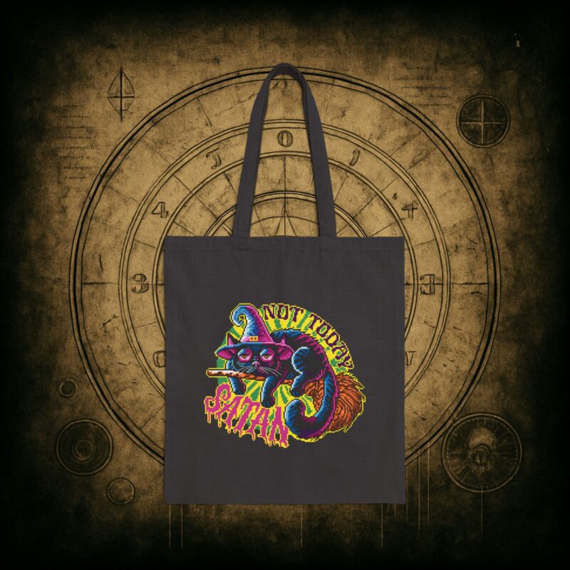 Not Today Satan Cat Tote Bag