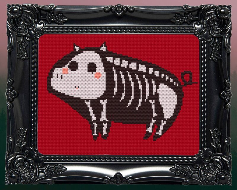 Skeleton Animal Cross Stitch Pattern Set - 15 Designs - Image 12