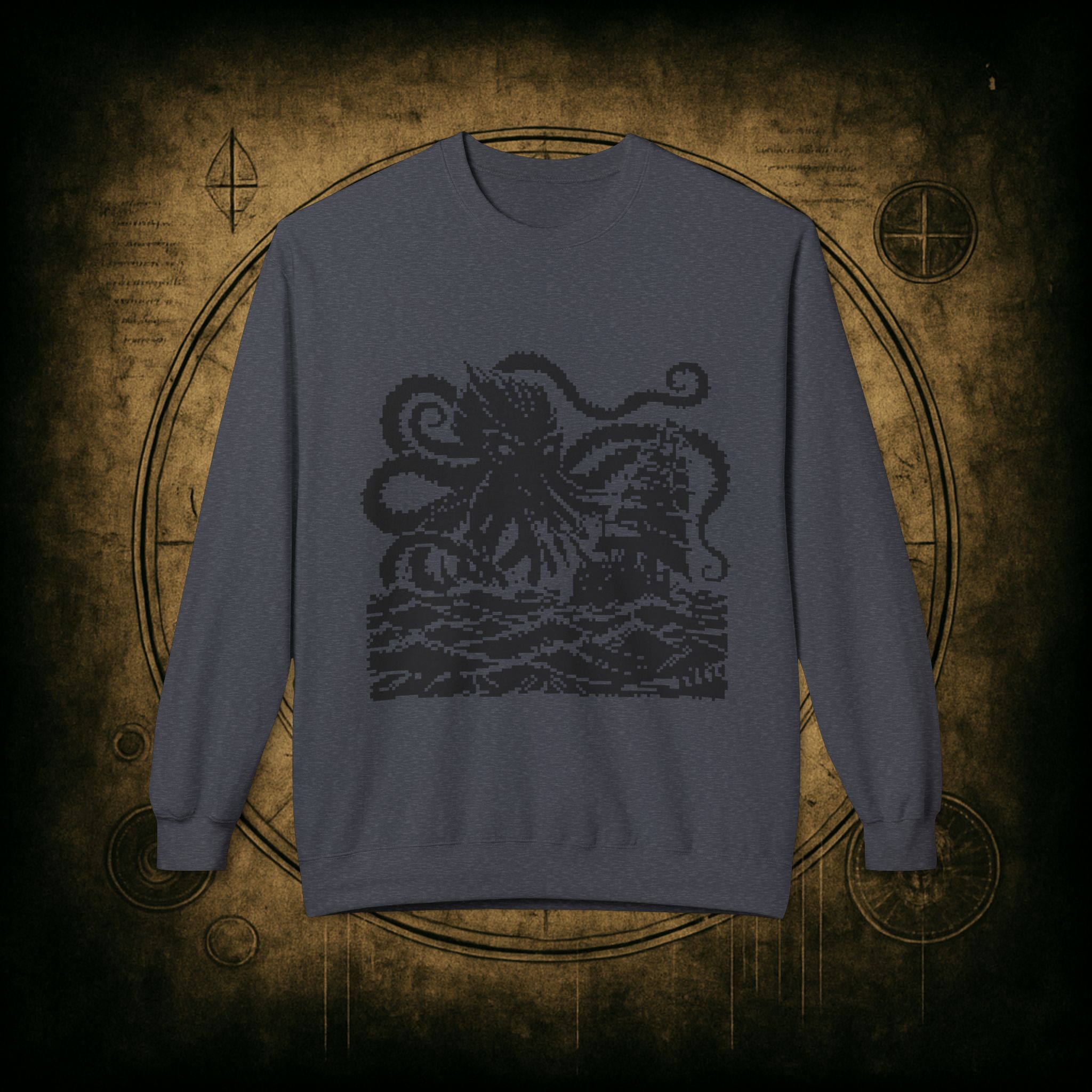 Woodcut Kraken Unisex Sweatshirt - Image 19