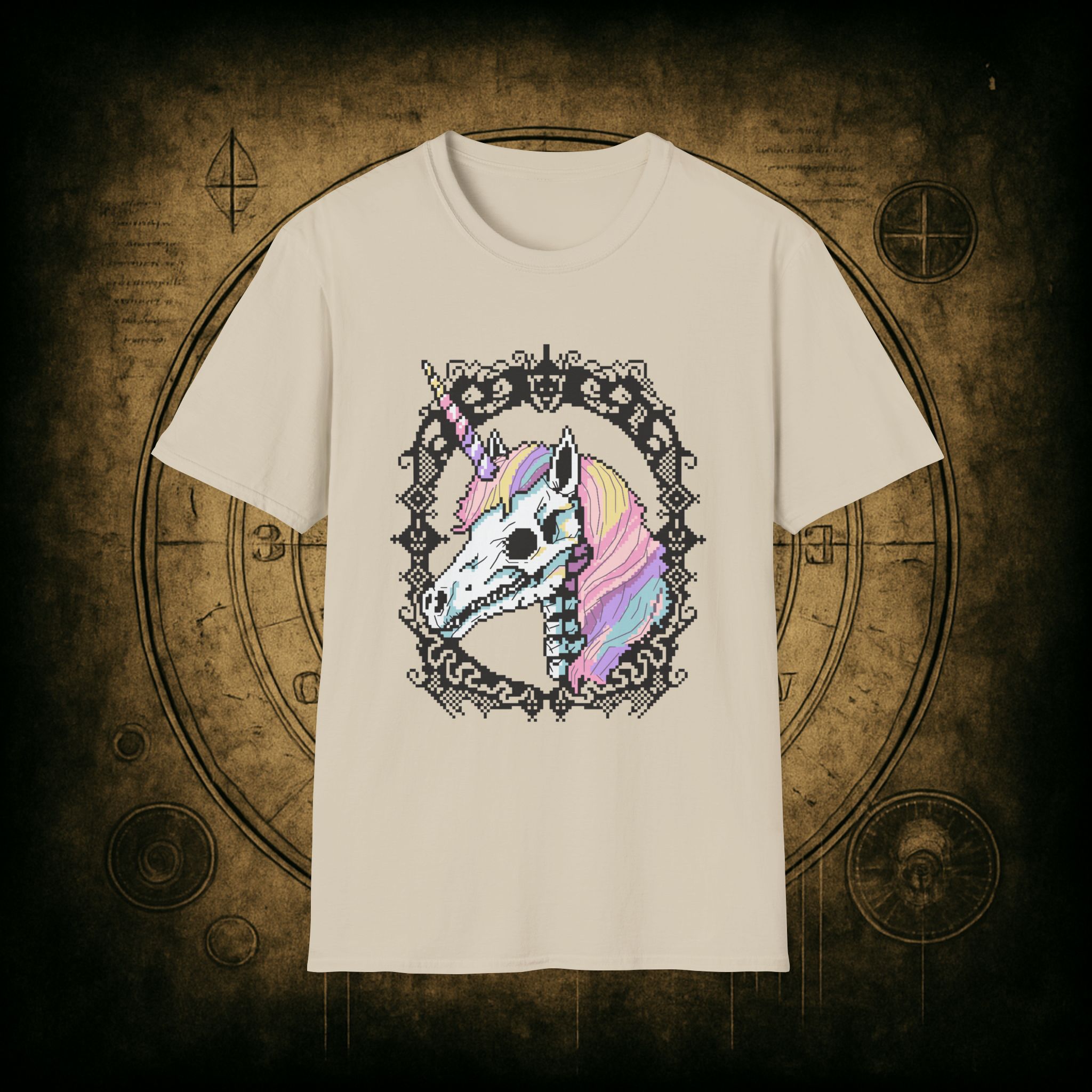 Pastel Goth Skeleton Unicorn Unisex T-shirt - Image 22