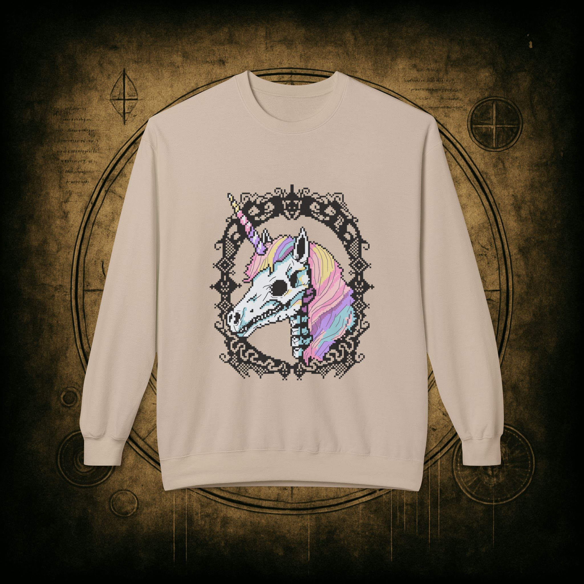 Pastel Goth Skeleton Unicorn Unisex Sweatshirt - Image 16