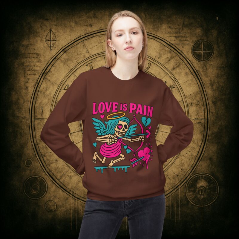 Cupid: Love Is Pain – Unisex Sweatshirt - Image 11
