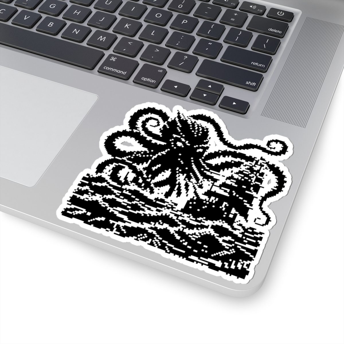 Woodcut Kraken Kiss-Cut Sticker - Image 2