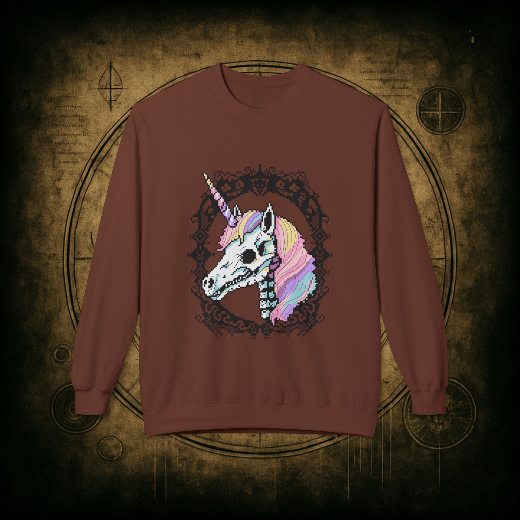 Pastel Goth Skeleton Unicorn Unisex Sweatshirt - Image 10