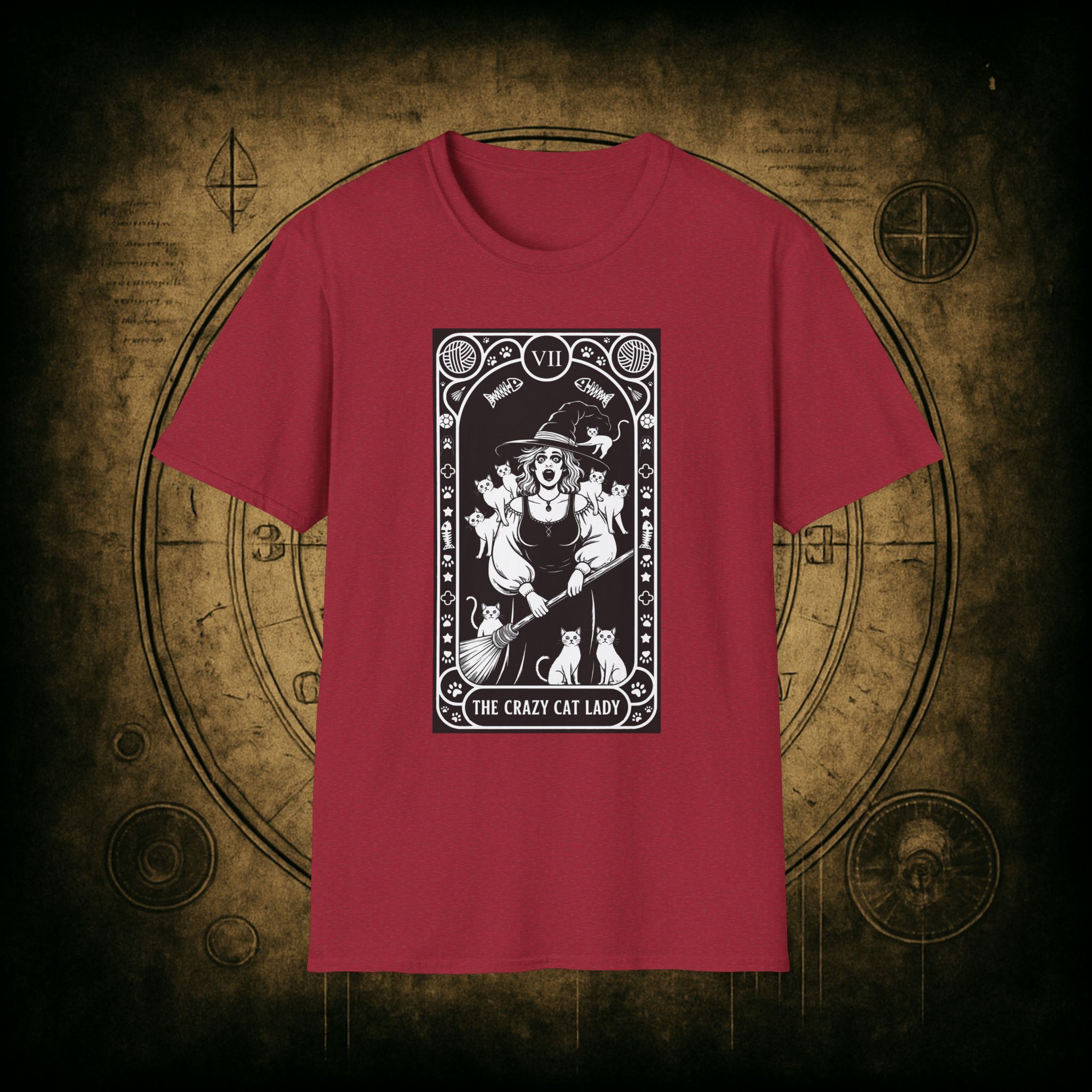 The Crazy Cat Lady Tarot Unisex T-Shirt - Image 73