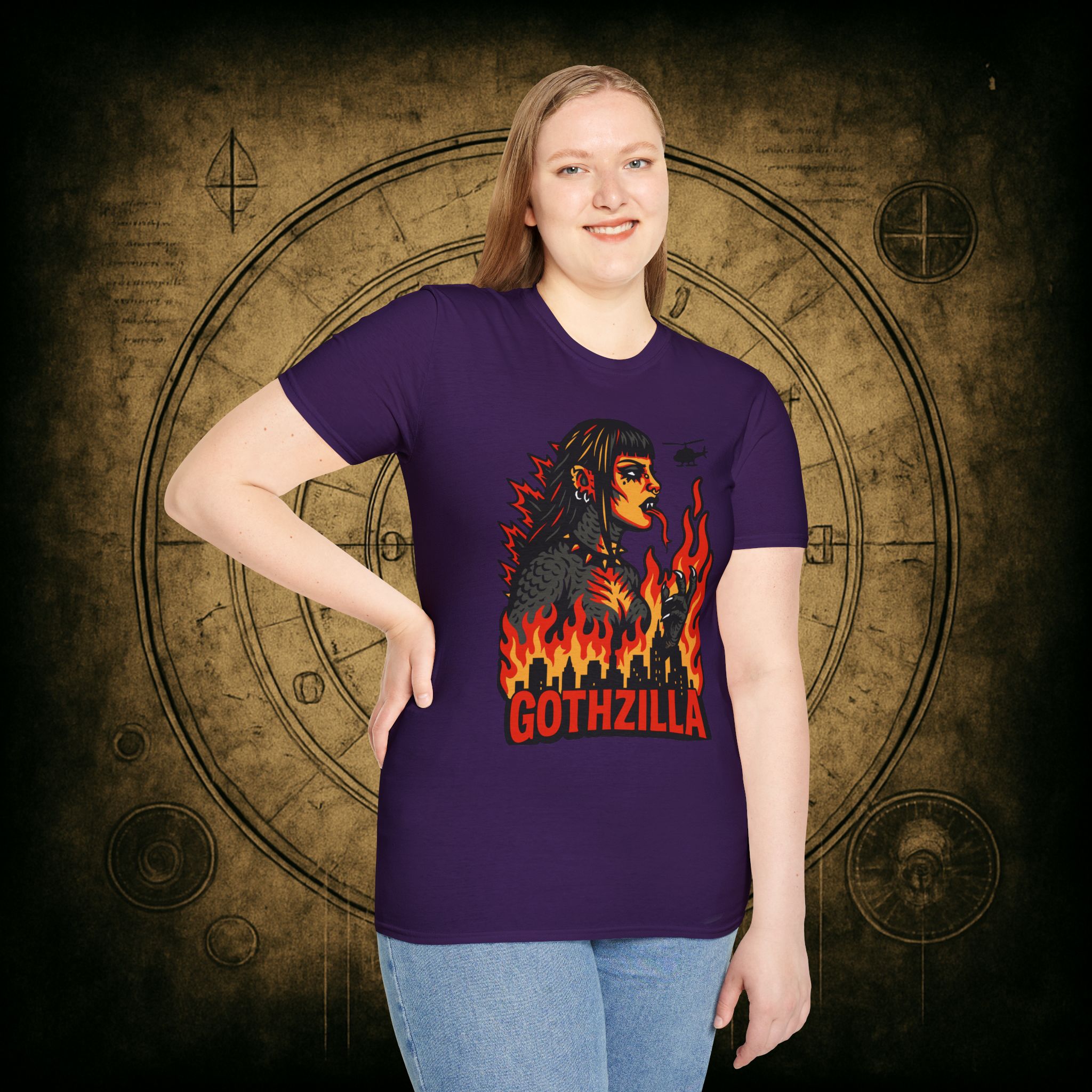 Gothzilla Unisex T-shirt - Image 60
