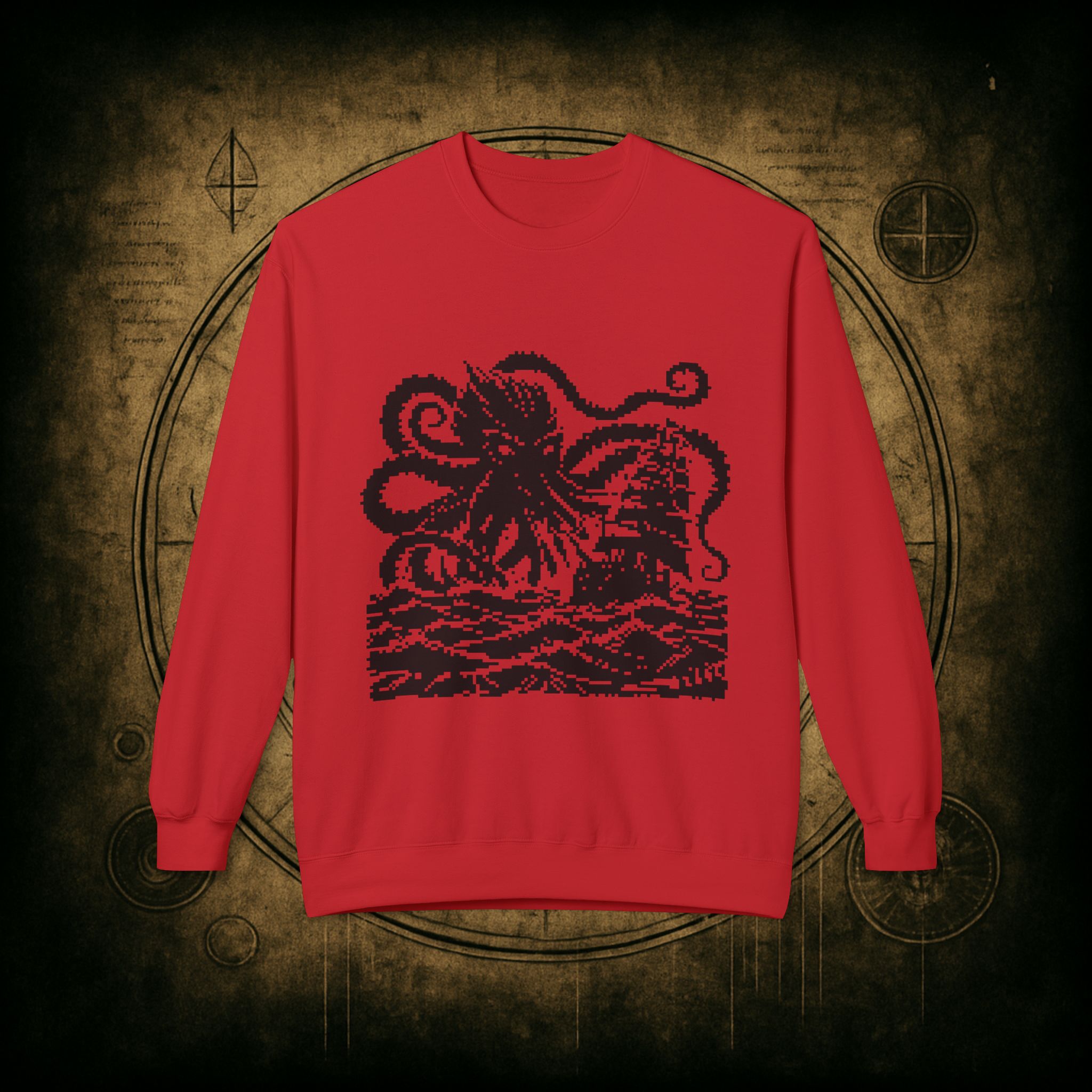 Woodcut Kraken Unisex Sweatshirt - Image 4